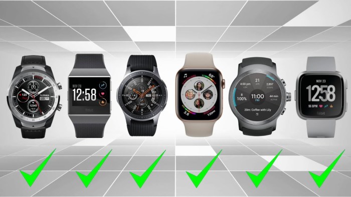 Smartwatch comparison